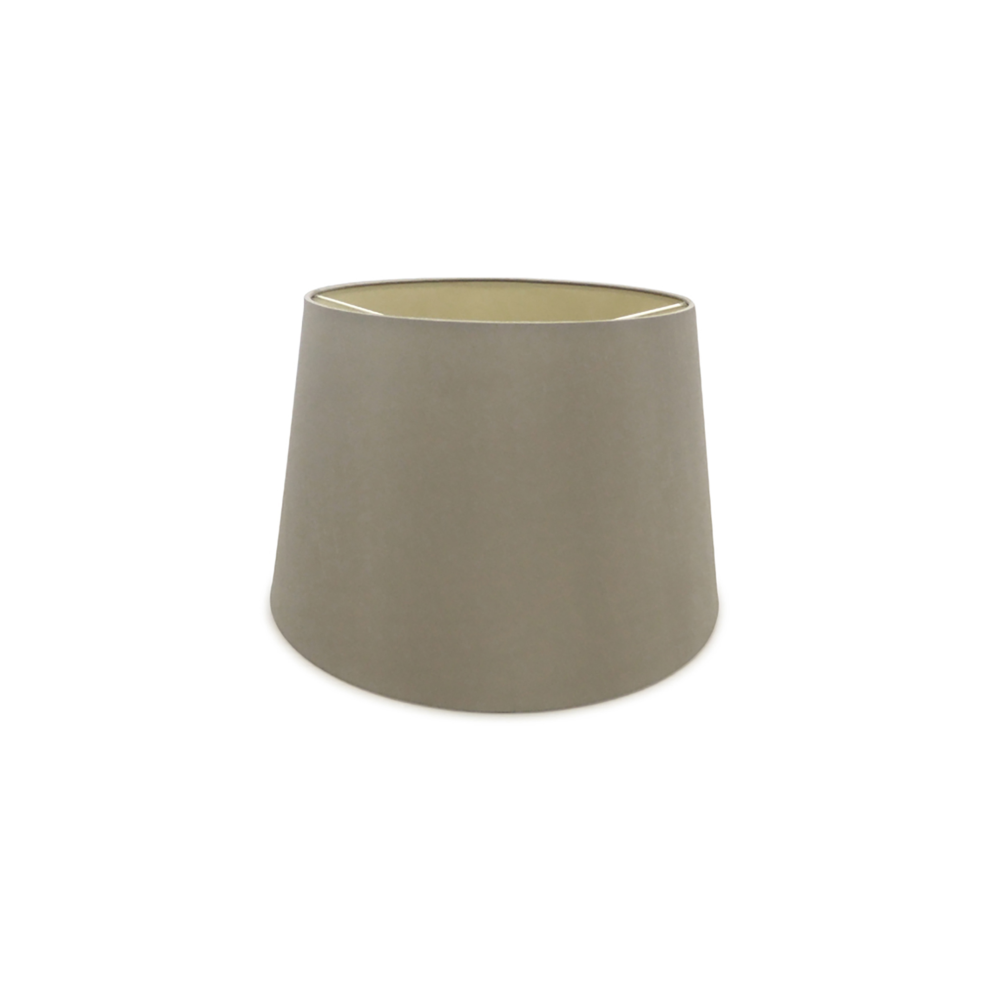 D0307  Sutton 40cm Dual Mount Fabric Shade Taupe; Halo Gold